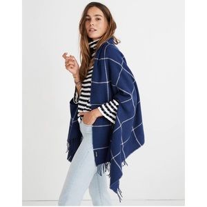Madewell Windowpane cape scarf